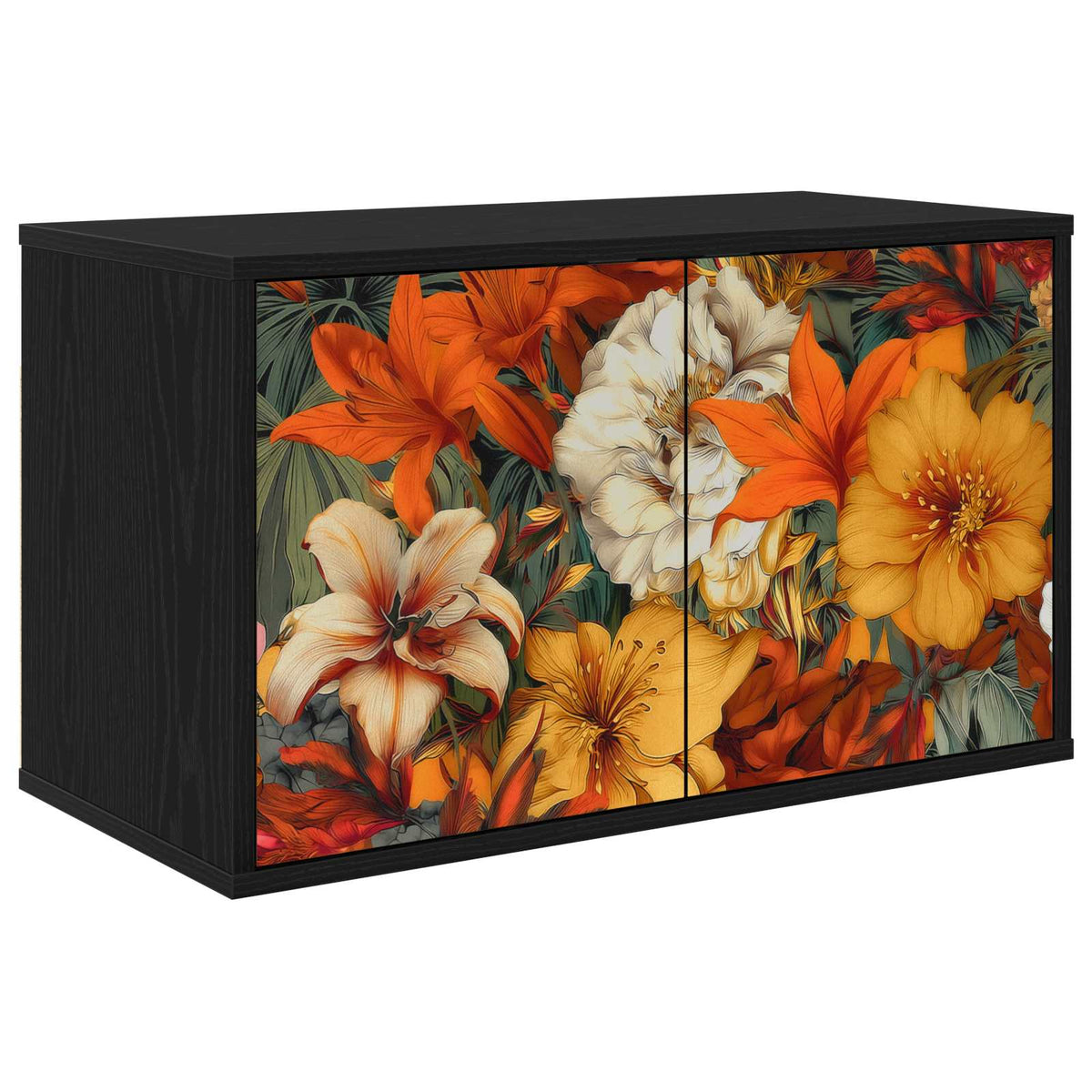 Wandgemonteerd tv-meubel GENNEP 69 x 33 x 40 cm Zwart eiken is nu te koop bij PeponiXL, paradijselijk wonen!