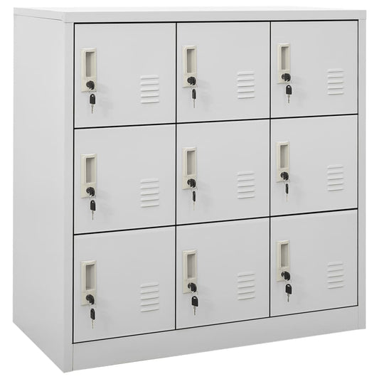 Lockerkast 90x45x92,5 cm staal lichtgrijs is nu te koop bij PeponiXL, paradijselijk wonen!