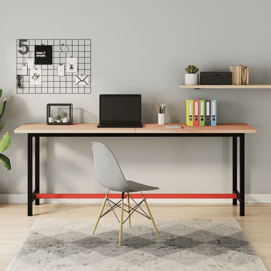 Werkbank 200x55x81,5 cm massief beukenhout en metaal is nu te koop bij PeponiXL, paradijselijk wonen!