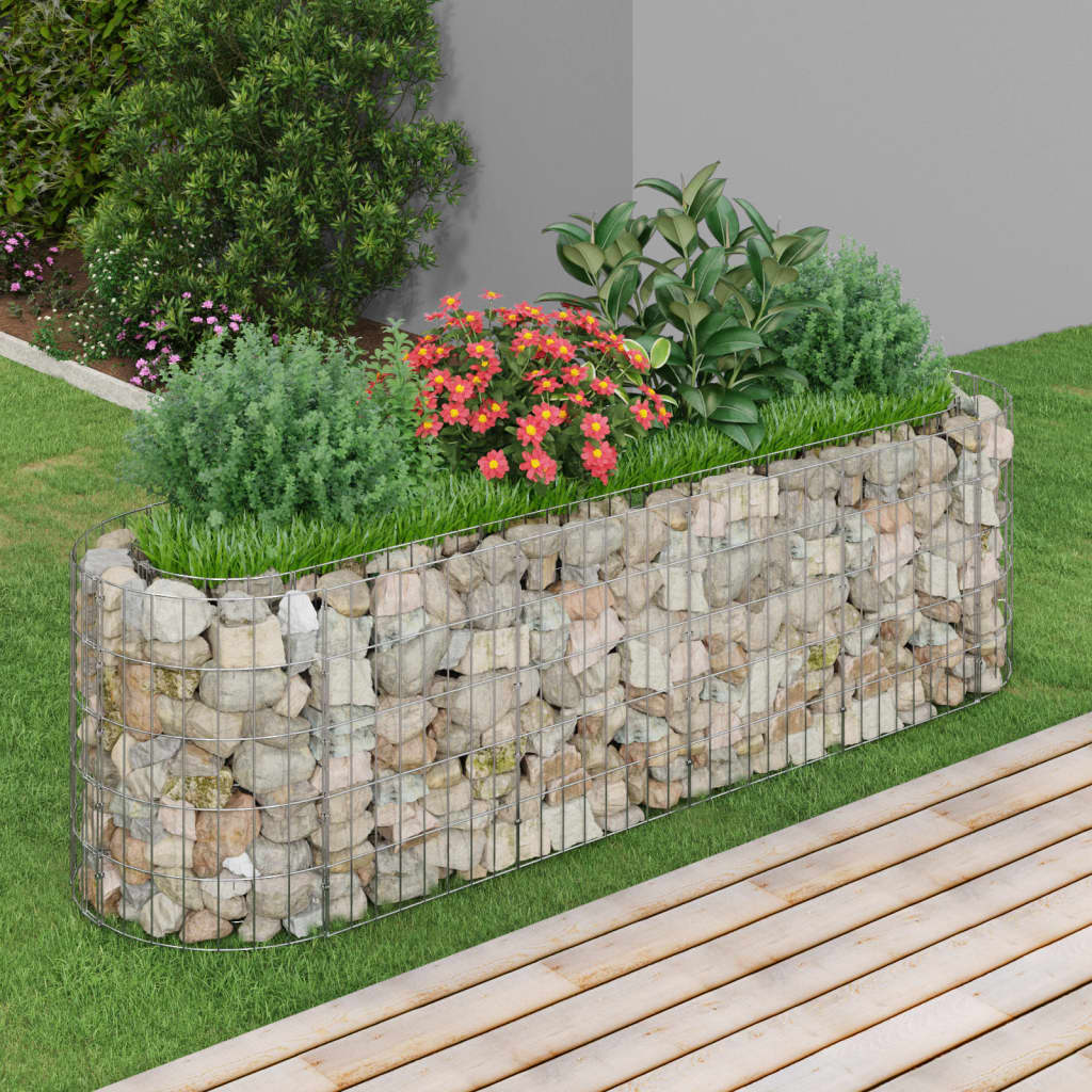 Gabion plantenbak verhoogd 190x50x50 cm gegalvaniseerd ijzer is nu te koop bij PeponiXL, paradijselijk wonen!