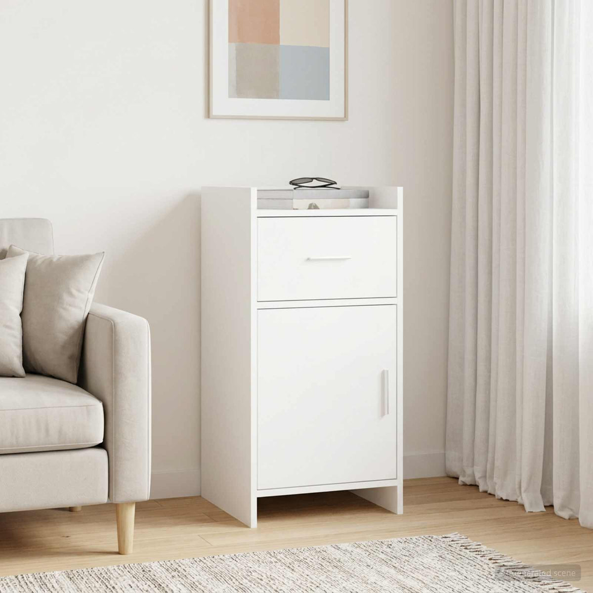 Dressoir Wit 40 x 36 x 80 cm Bewerkt hout is nu te koop bij PeponiXL, paradijselijk wonen!