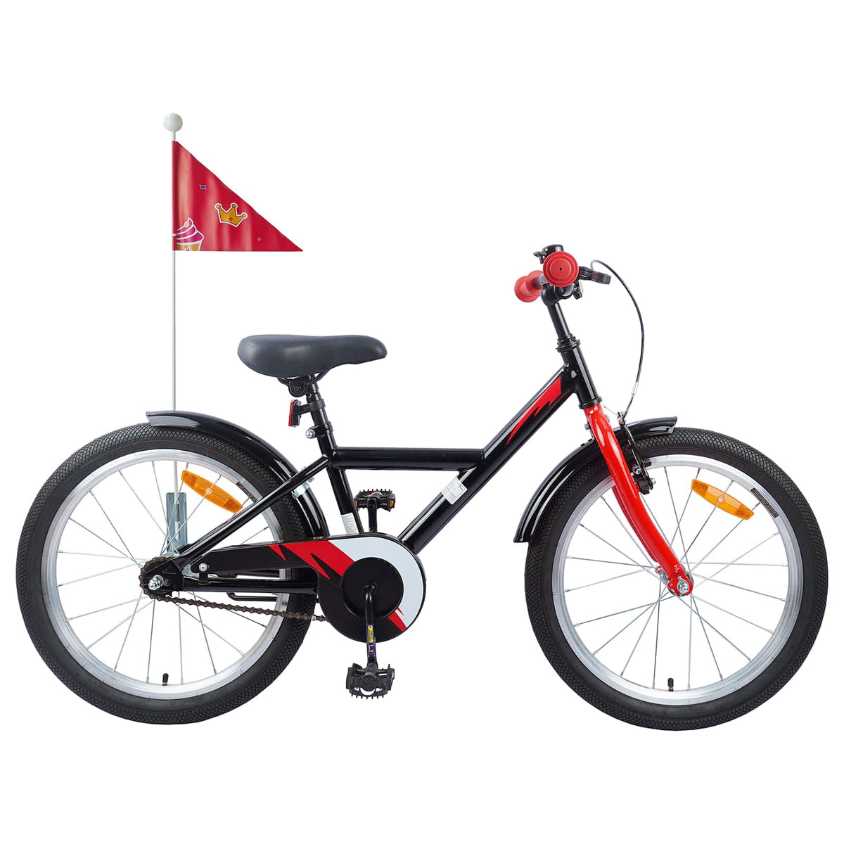 Kinderfiets 18 Inch voor 5-7 jaar Zwart is nu te koop bij PeponiXL, paradijselijk wonen!