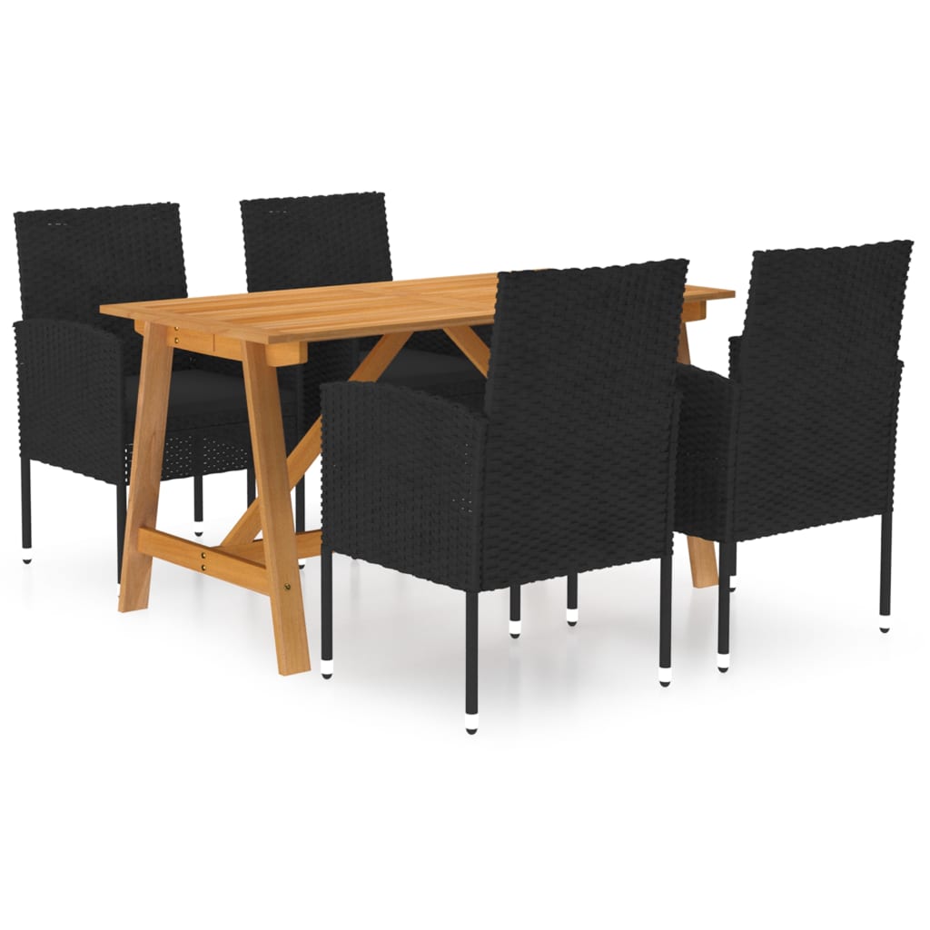 5-delige Tuinset zwart is nu te koop bij PeponiXL, paradijselijk wonen!