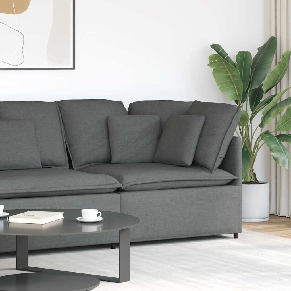 Modulaire hoekbank met kussens 100 cm donkergrijs is nu te koop bij PeponiXL, paradijselijk wonen!