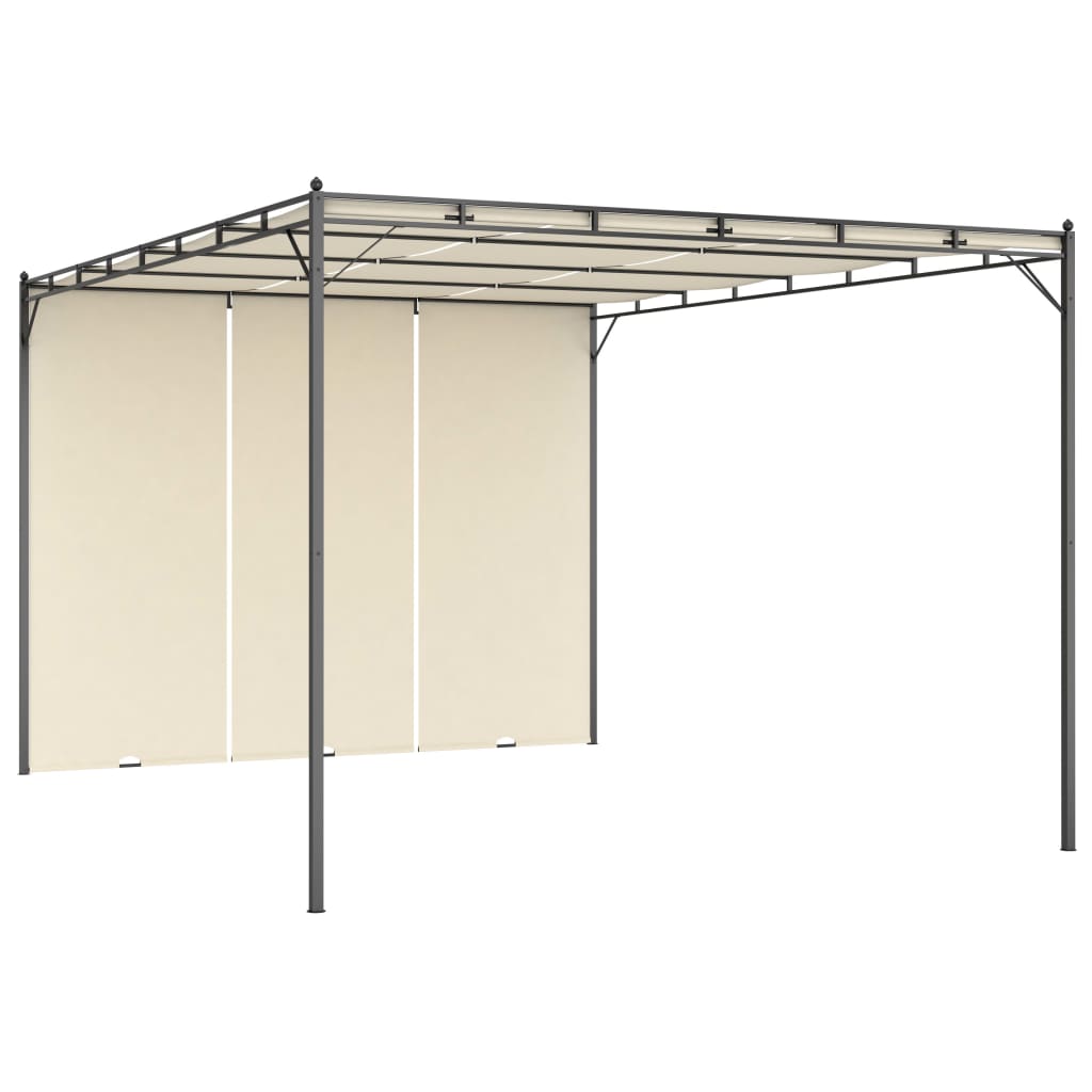 Tuinprieel met zijgordijn 4x3x2,25 m crème is nu te koop bij PeponiXL, paradijselijk wonen!