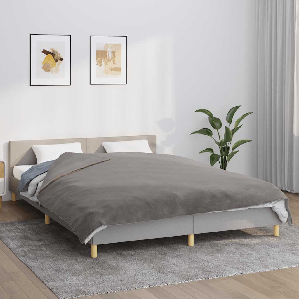 Verzwaringsdeken met hoes 200x225 cm 9 kg stof grijs is nu te koop bij PeponiXL, paradijselijk wonen!