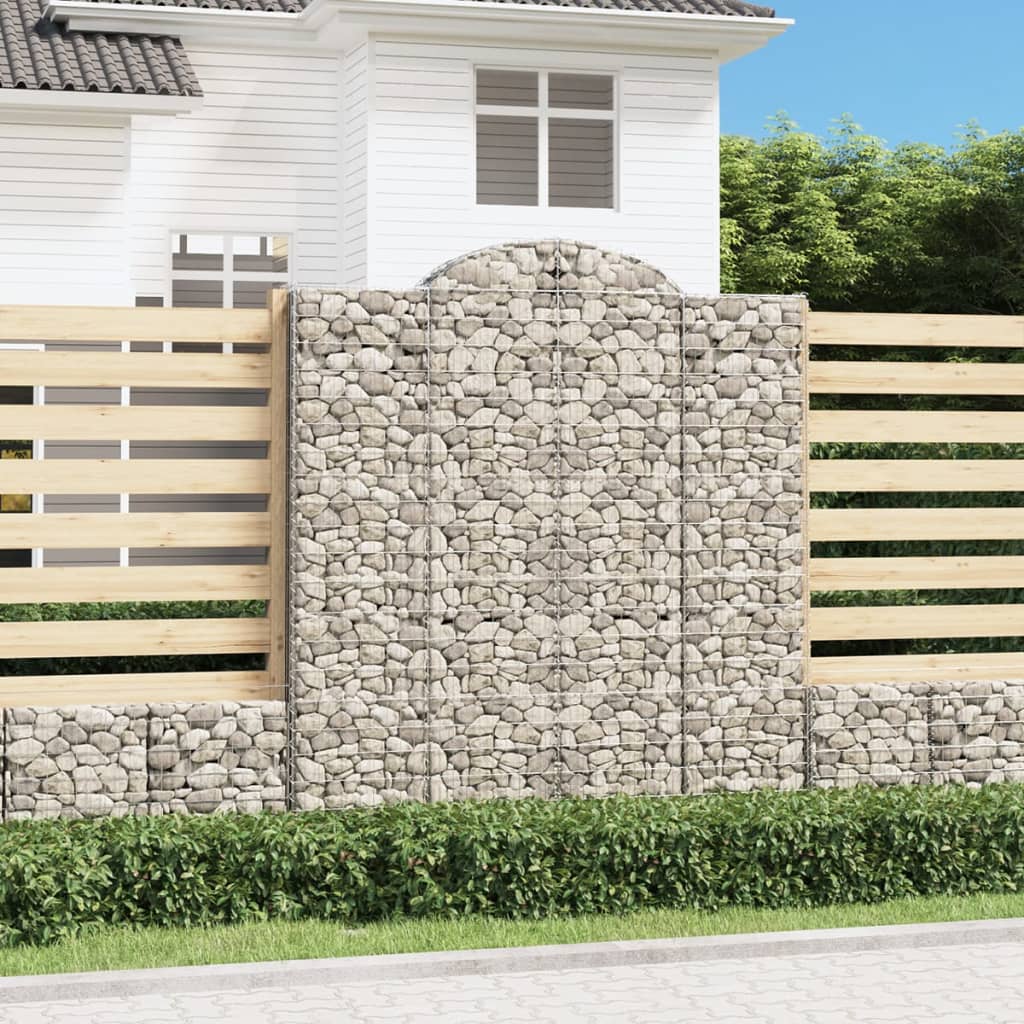 Schanskorven 18 st gewelfd 200x50x220/240 cm ijzer is nu te koop bij PeponiXL, paradijselijk wonen!