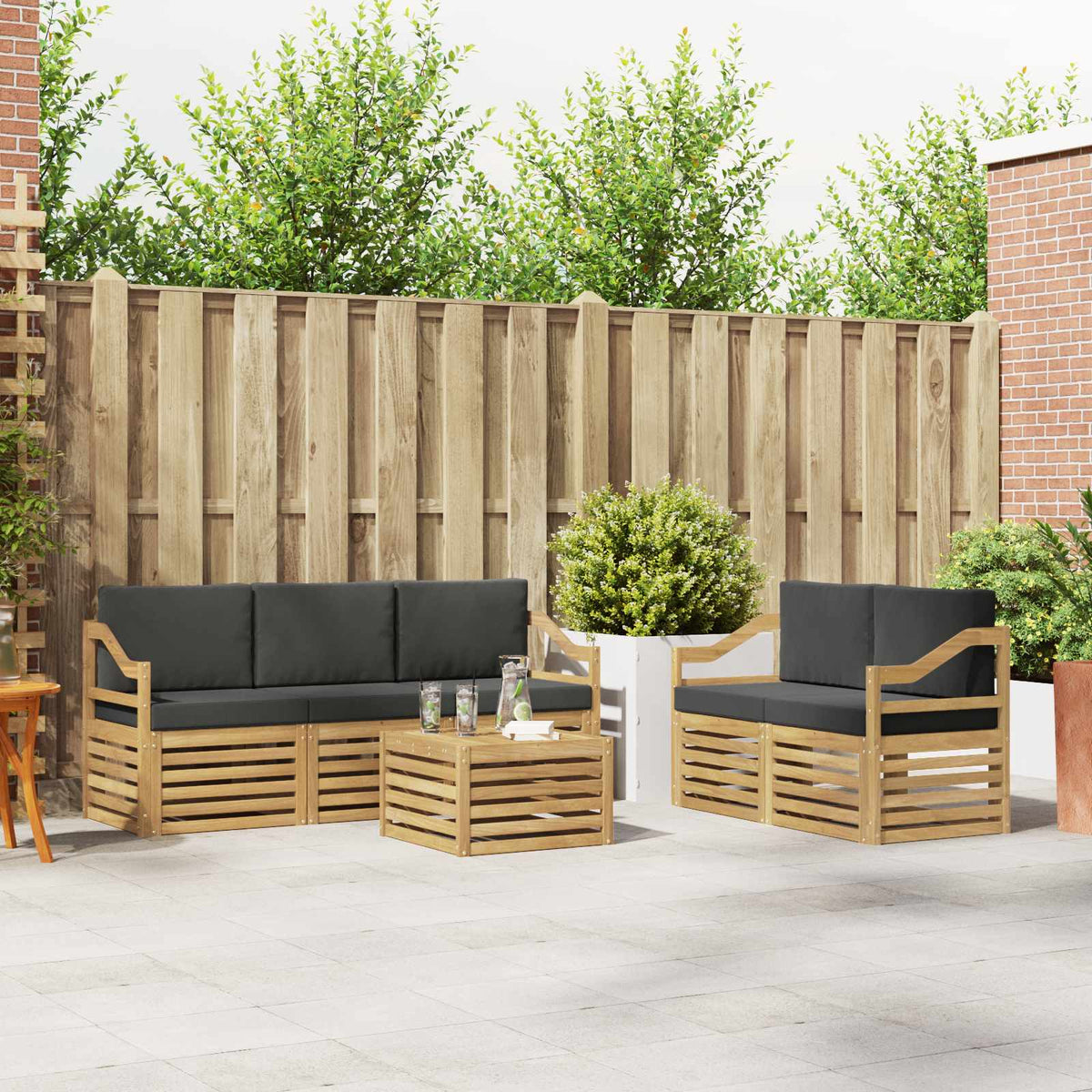 Sofa-Sets Massief Acaciahout is nu te koop bij PeponiXL, paradijselijk wonen!