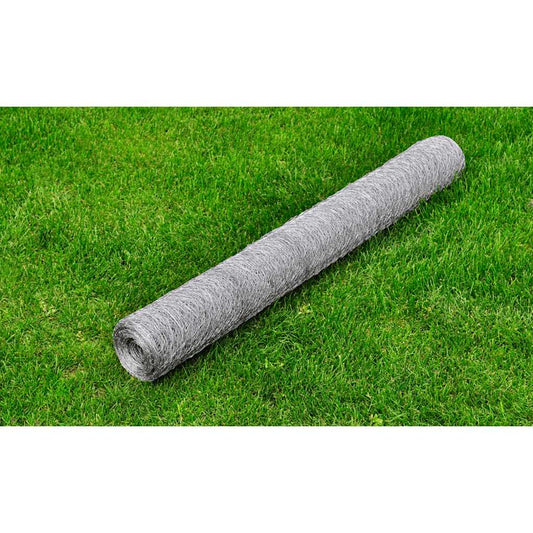 Kippengaas 25x0,75 m gegalvaniseerd staal zilverkleurig is nu te koop bij PeponiXL, paradijselijk wonen!