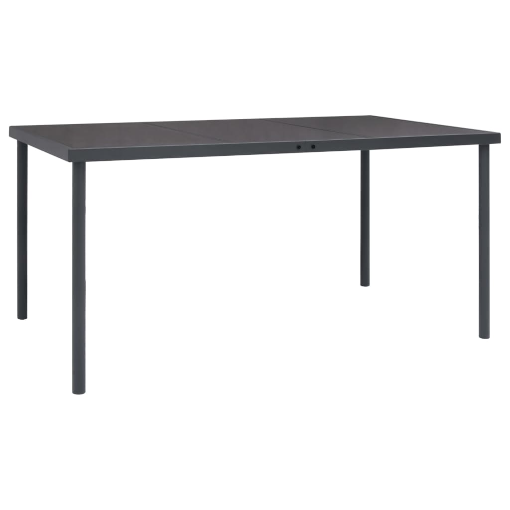 Tuintafel 150x90x74 cm staal antracietkleurig is nu te koop bij PeponiXL, paradijselijk wonen!