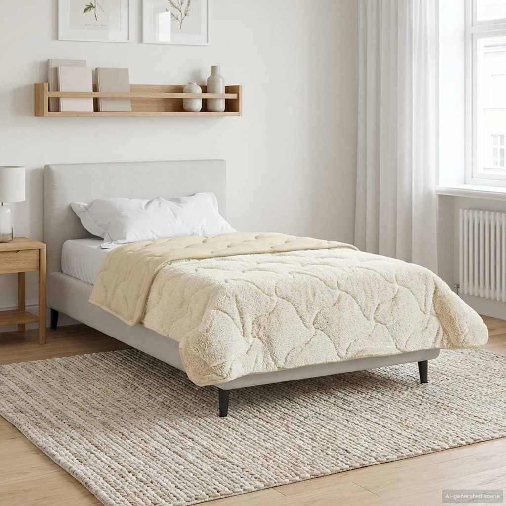 Vol jaar dekbed Crème 135 x 220 cm Microfiber en Teddy fleece is nu te koop bij PeponiXL, paradijselijk wonen!