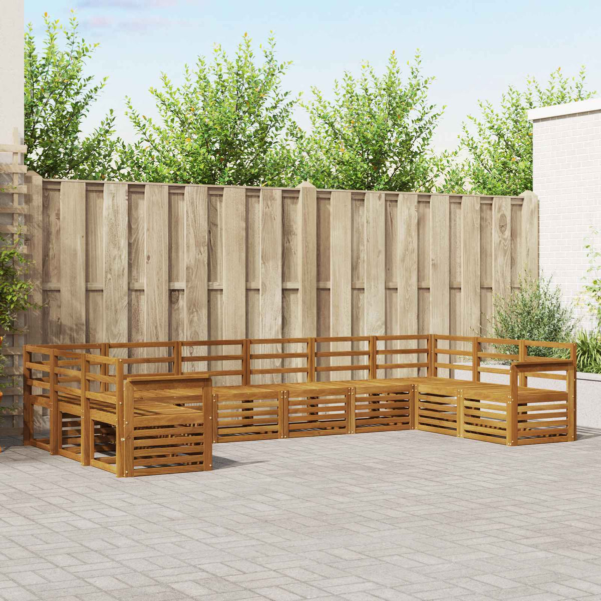 Hoekbank Set 10 pcs Naturel is nu te koop bij PeponiXL, paradijselijk wonen!