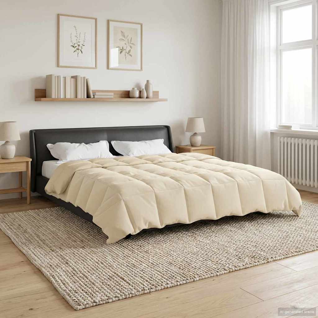 Vol jaar dekbed Gekwilt Crème 200 x 240 cm Microfiber is nu te koop bij PeponiXL, paradijselijk wonen!