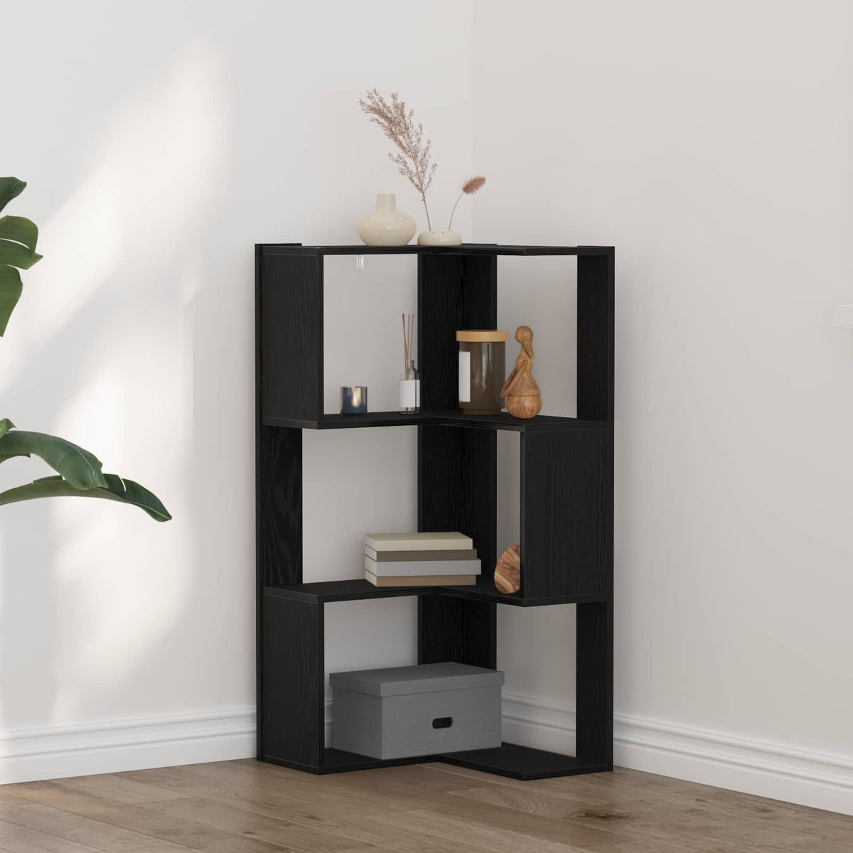 Boekenkast Zwart Eiken 50 x 50 x 102 cm is nu te koop bij PeponiXL, paradijselijk wonen!