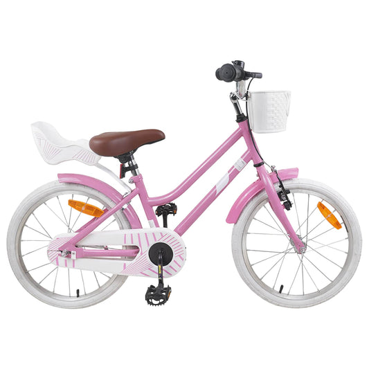 Kinderfiets 18 Inch voor 5-7 jaar Lichtroze is nu te koop bij PeponiXL, paradijselijk wonen!