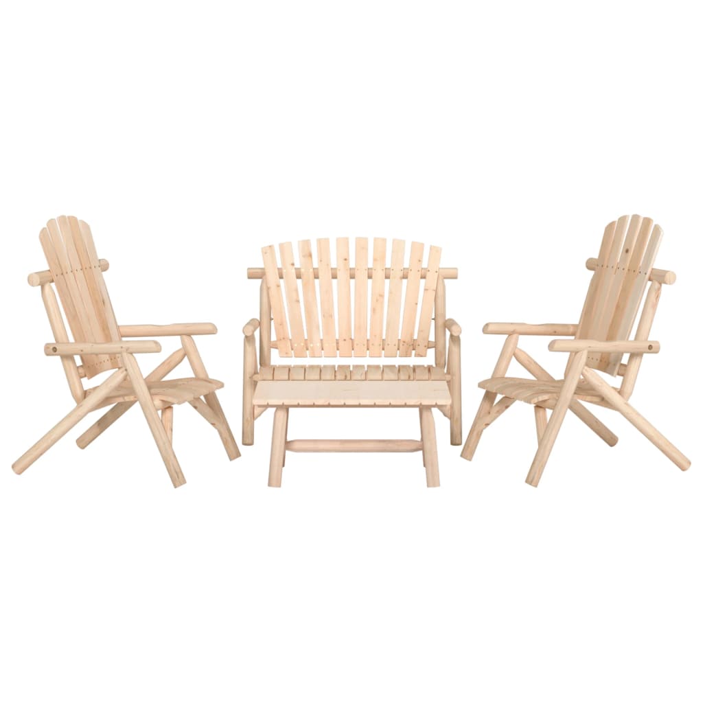 4-delige Loungeset massief vurenhout is nu te koop bij PeponiXL, paradijselijk wonen!