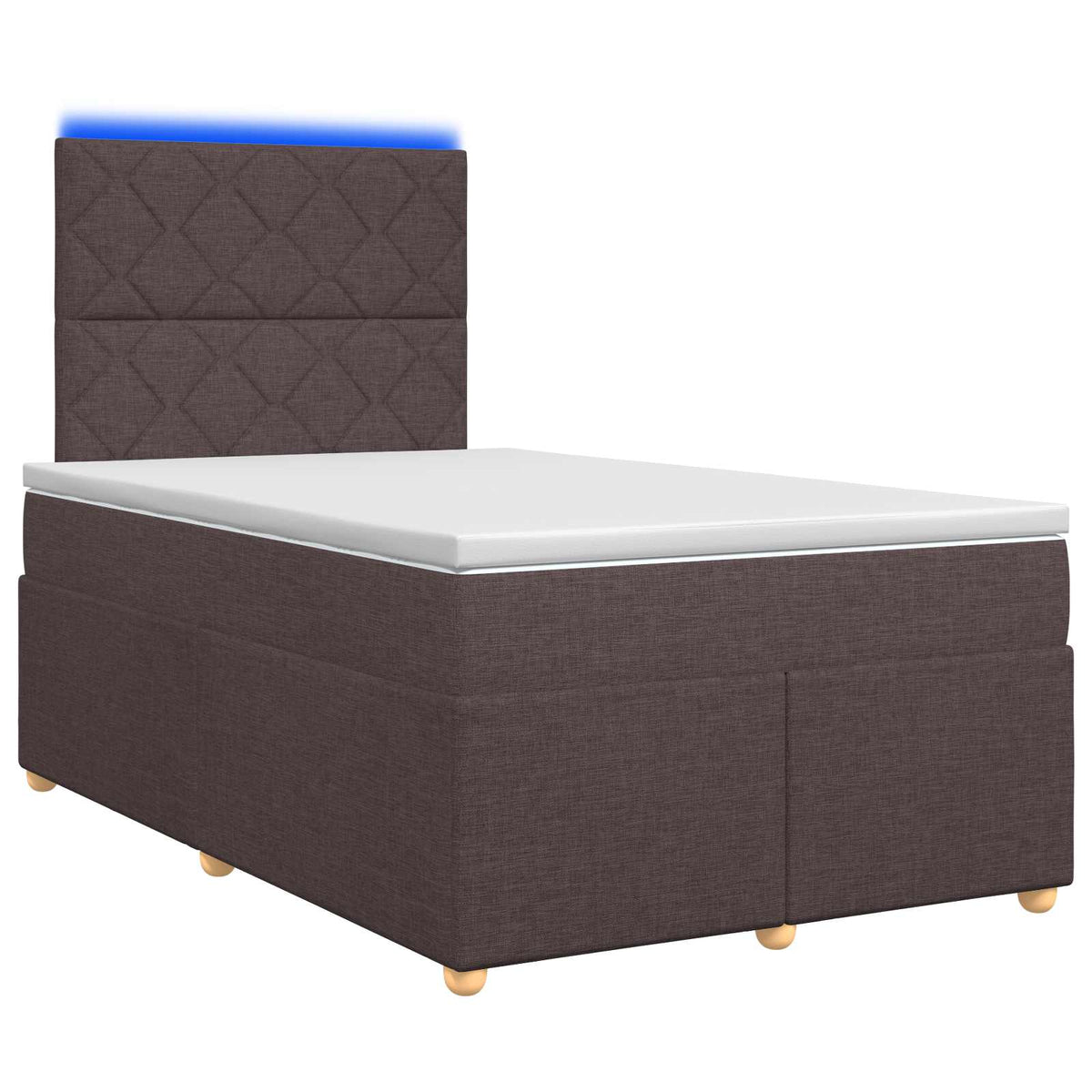 Boxspringbed met matras Donkerbruin 120 x 200 cm Stof is nu te koop bij PeponiXL, paradijselijk wonen!