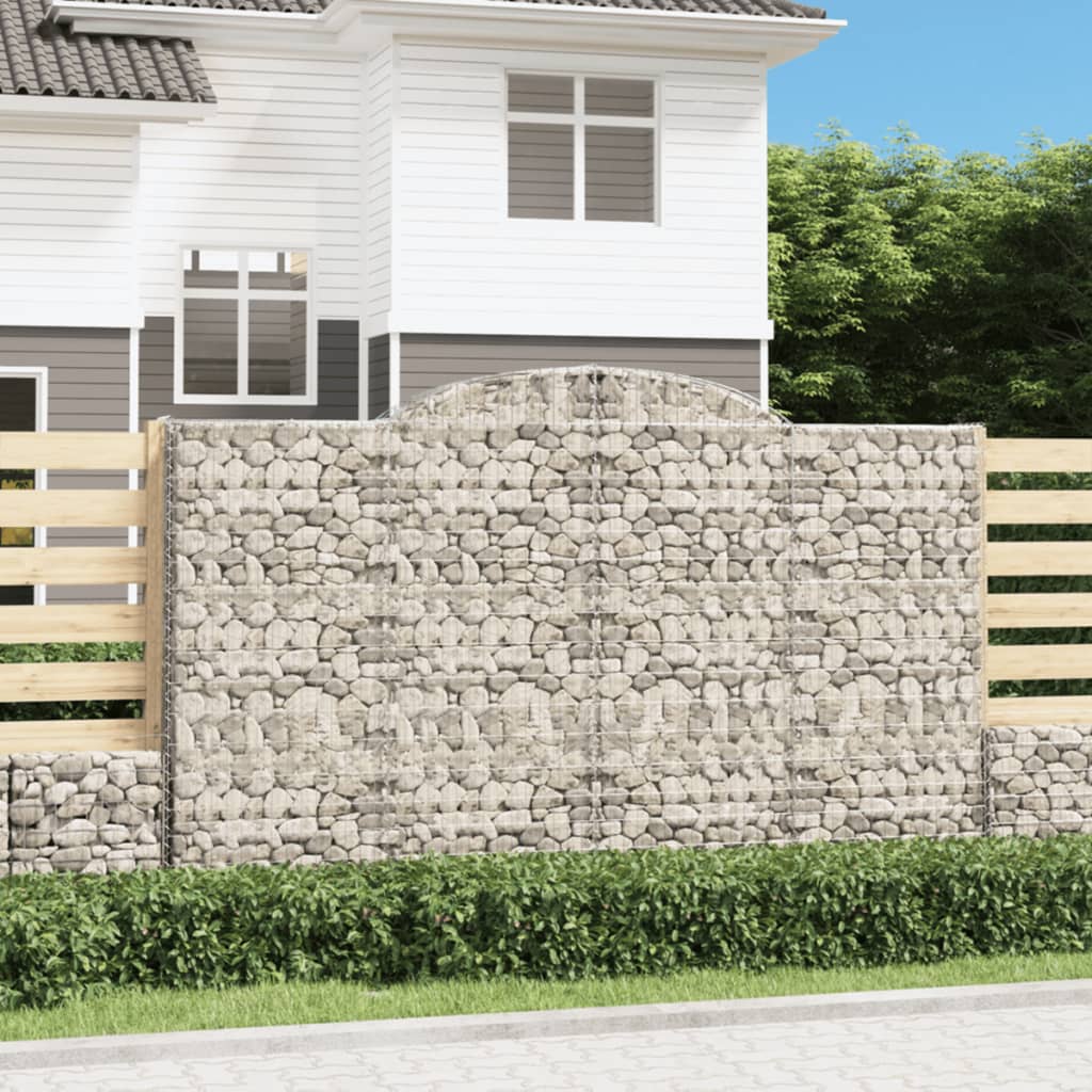 Schanskorven 2 st gewelfd 300x30x180/200 cm ijzer is nu te koop bij PeponiXL, paradijselijk wonen!