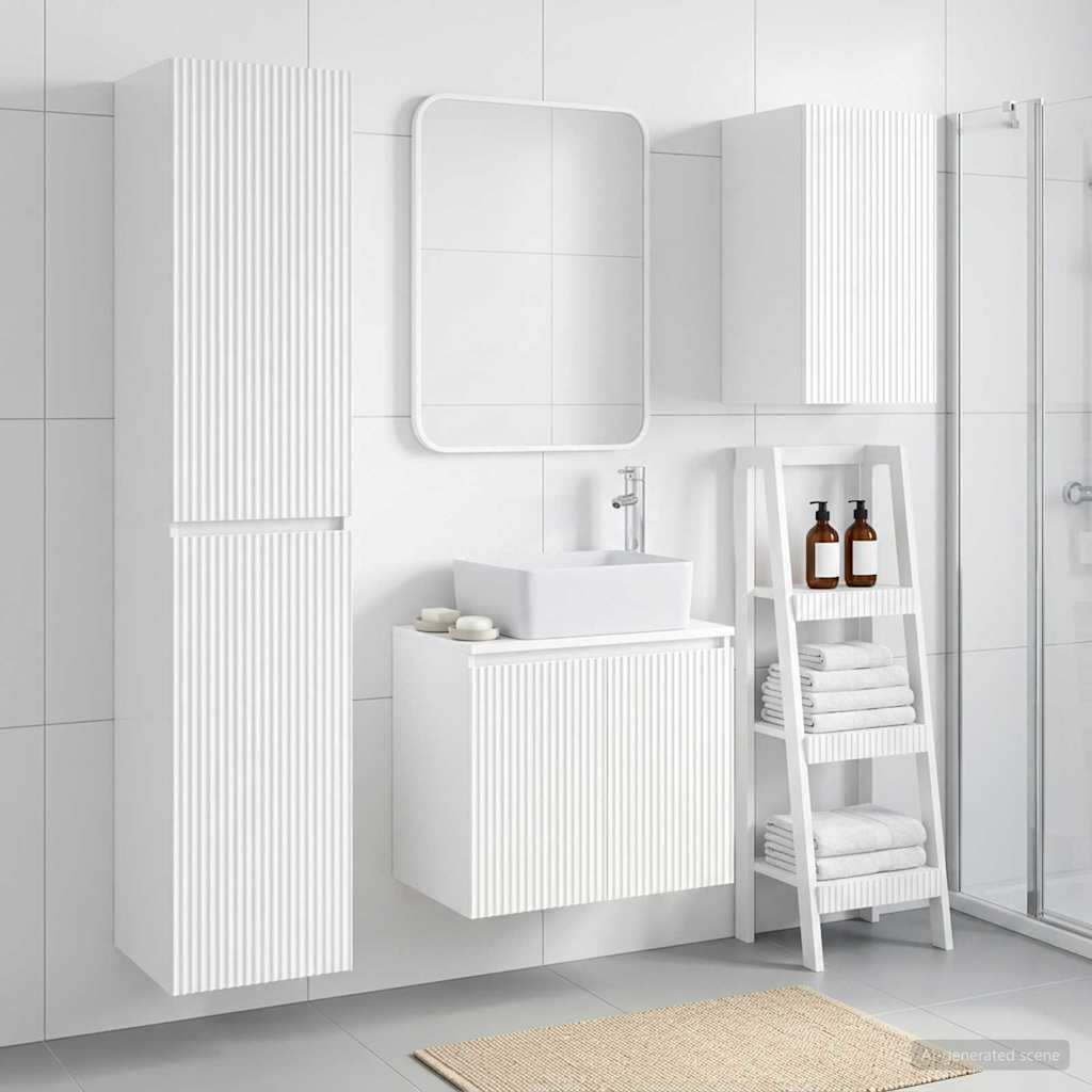 Badkamermeubelset 3 st Hoogglans Wit 33 x 34,5 x 160 cm is nu te koop bij PeponiXL, paradijselijk wonen!