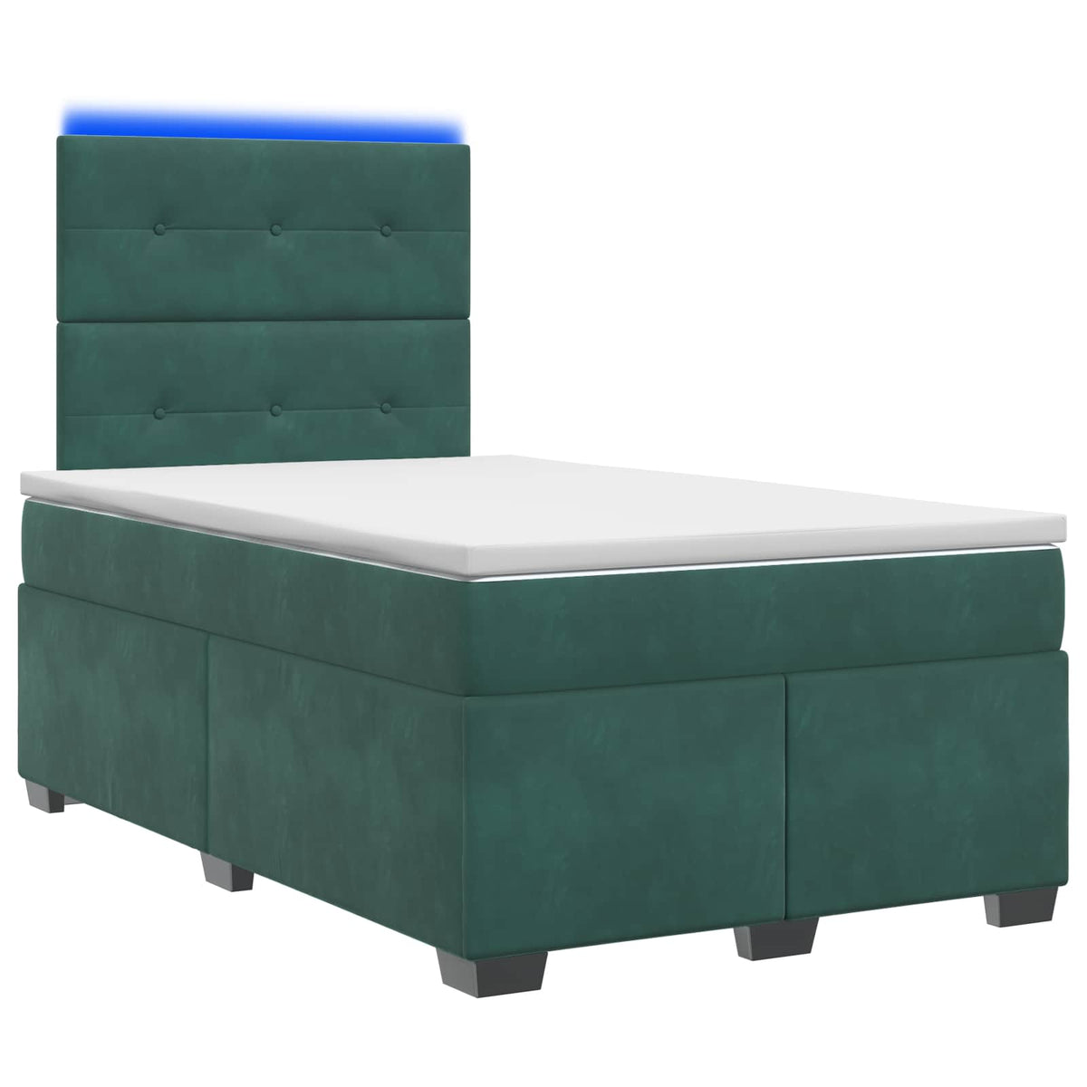 Boxspringbed met matras Donkergroen 120 x 200 cm Fluweel is nu te koop bij PeponiXL, paradijselijk wonen!