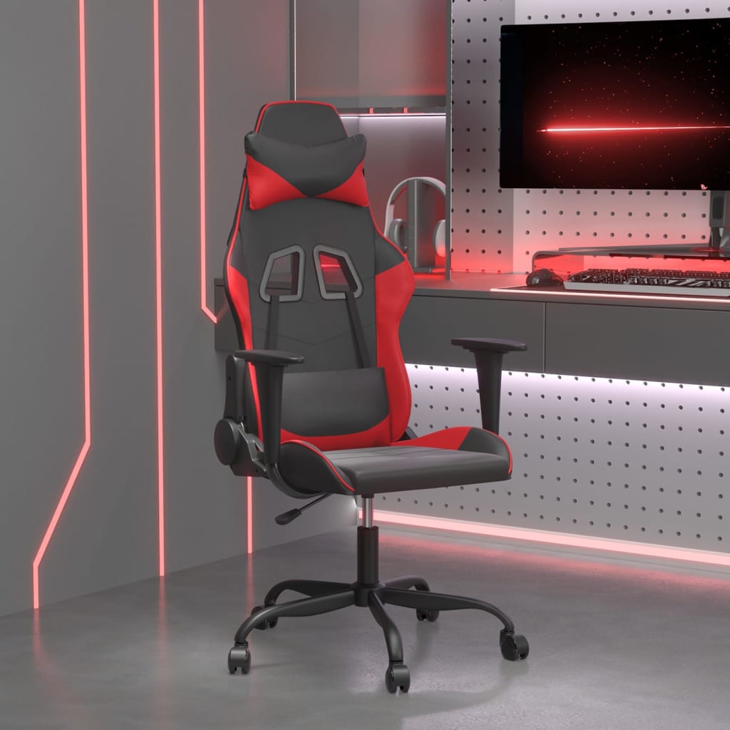 Gamestoel kunstleer zwart en rood is nu te koop bij PeponiXL, paradijselijk wonen!