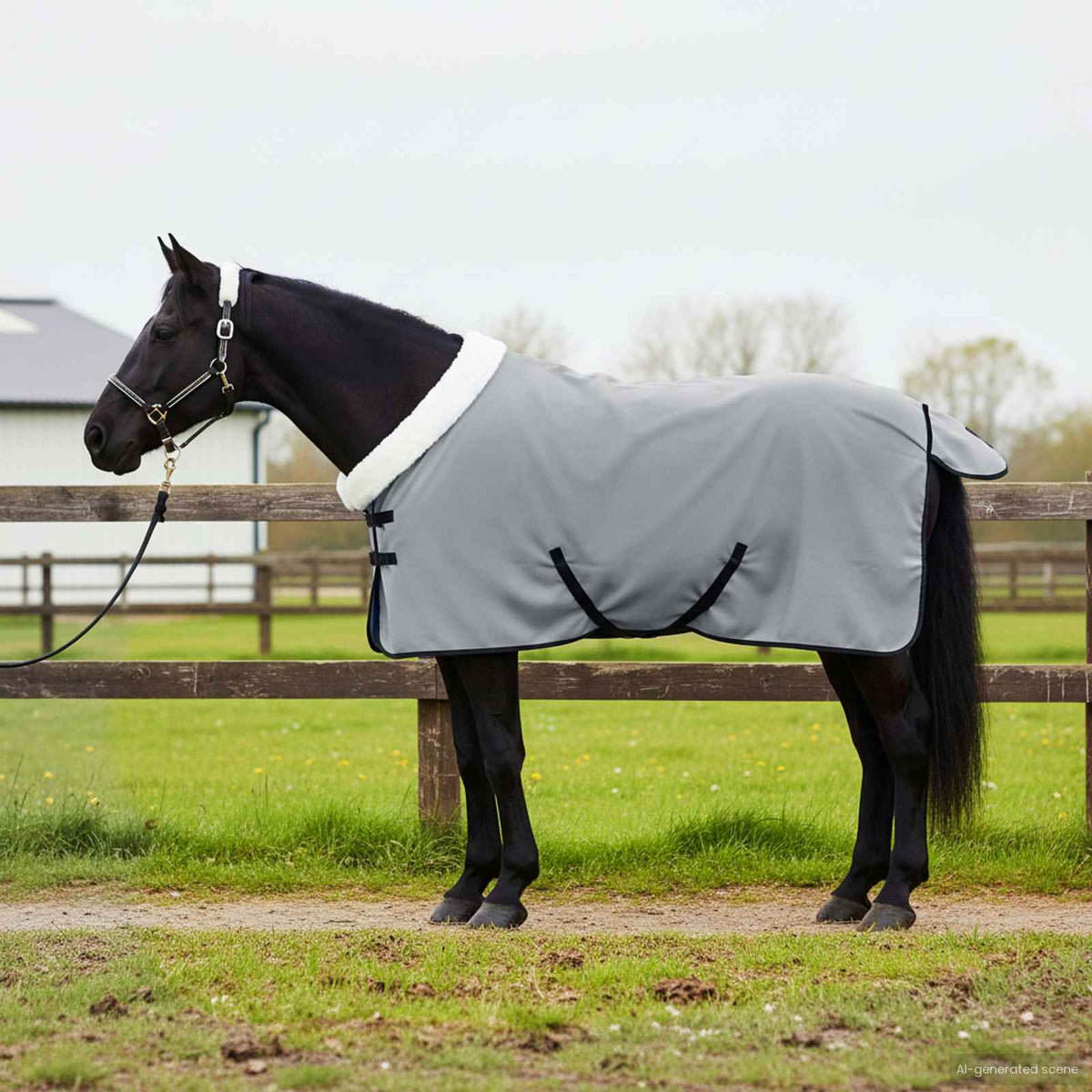 Paardendeken Volledig Lichtgrijs 75 cm Polar fleece is nu te koop bij PeponiXL, paradijselijk wonen!