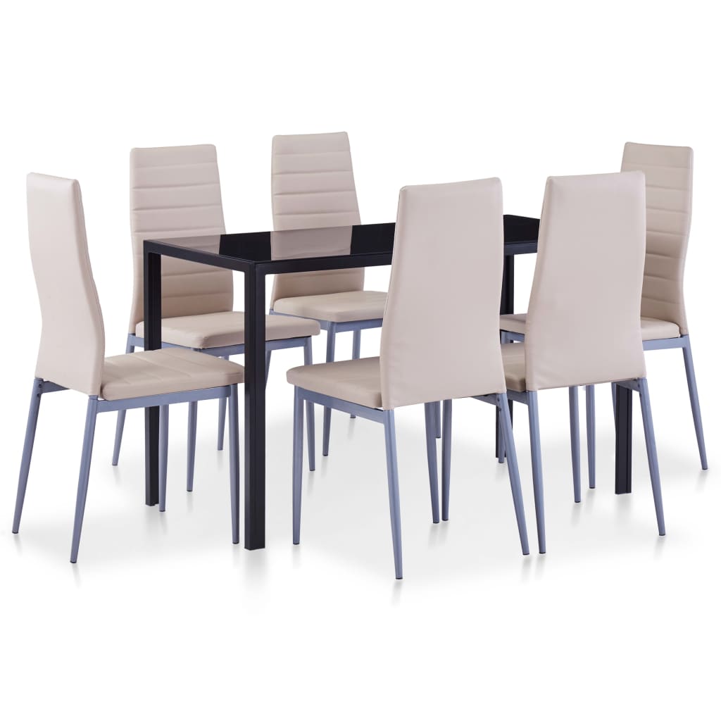 7-delige Eethoek cappuccino is nu te koop bij PeponiXL, paradijselijk wonen!