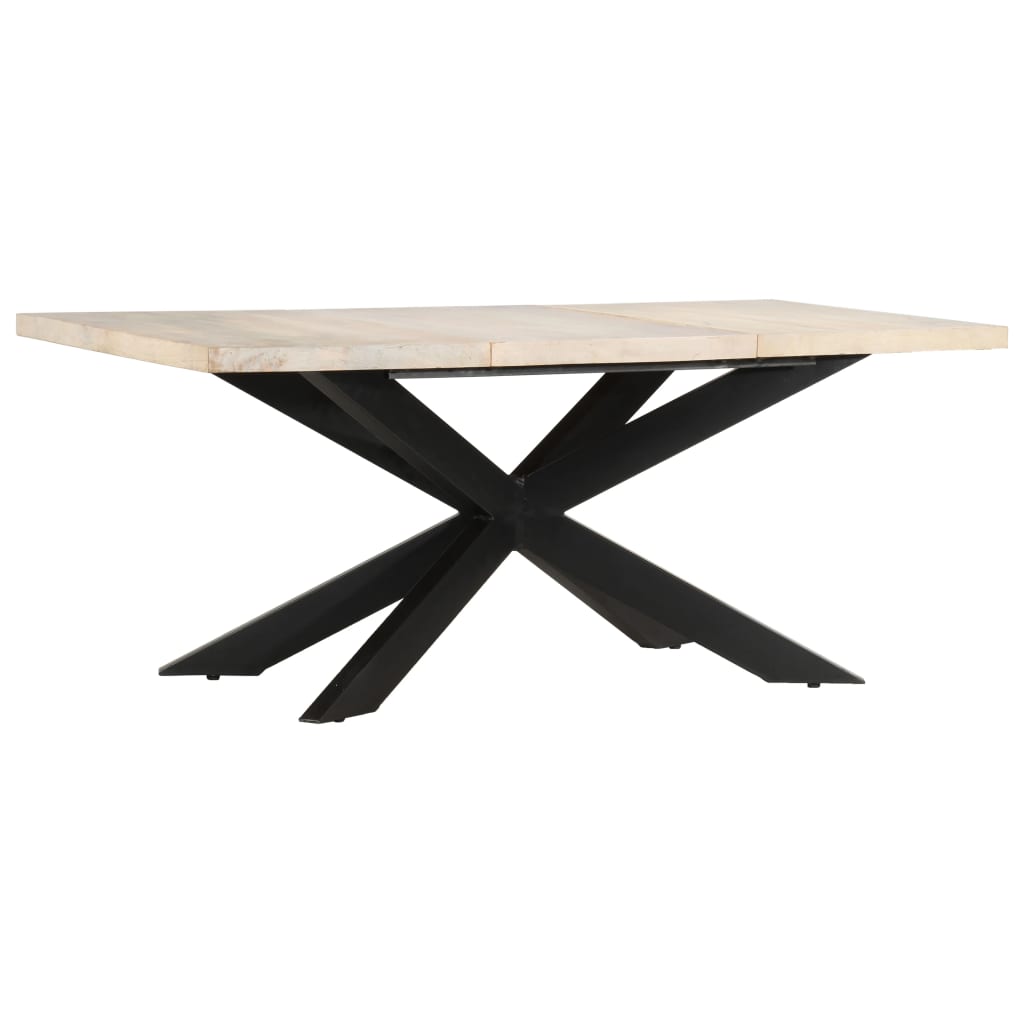Eettafel 180x90x76 cm massief gebleekt mangohout is nu te koop bij PeponiXL, paradijselijk wonen!
