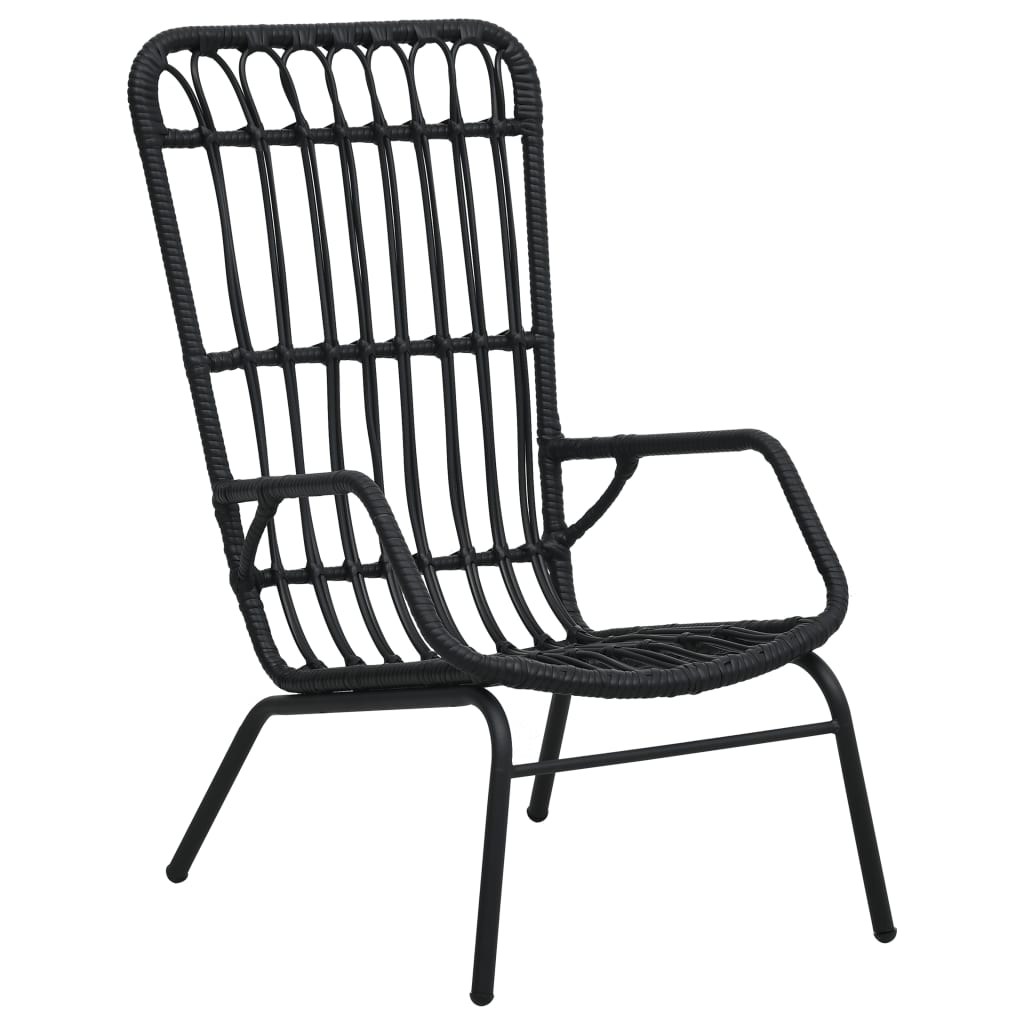 Tuinstoel poly rattan zwart is nu te koop bij PeponiXL, paradijselijk wonen!