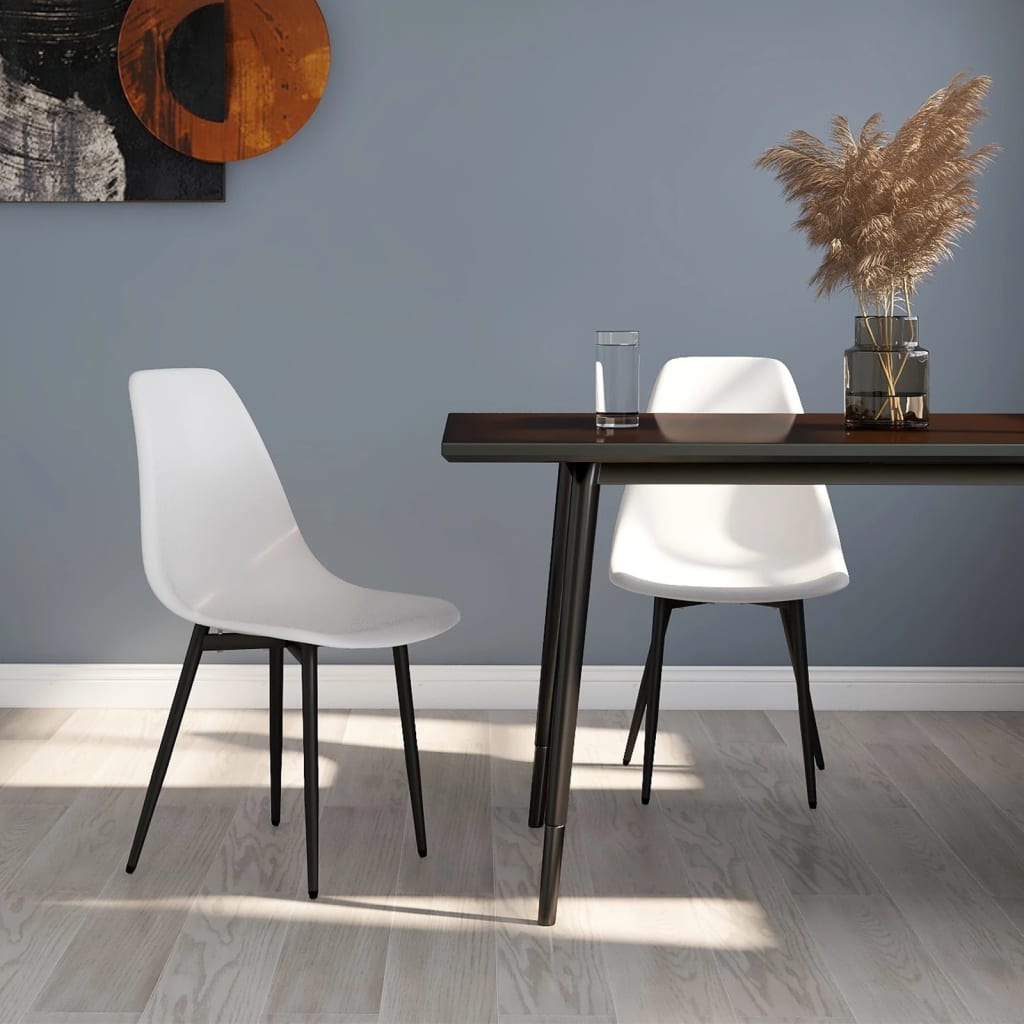 Eetkamerstoelen 2 st PP wit is nu te koop bij PeponiXL, paradijselijk wonen!