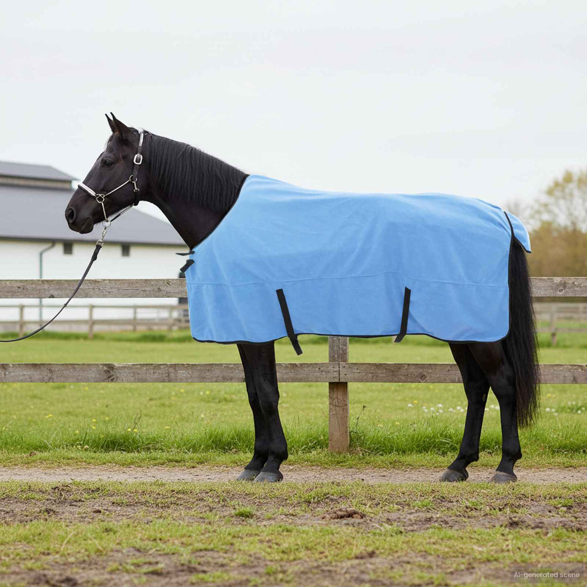 Paardendeken Volledige Aqua 135 cm Polyester is nu te koop bij PeponiXL, paradijselijk wonen!