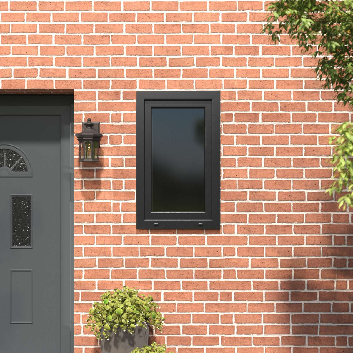 Kelderraam RISOR 60 x 90 cm PVC en glas Antracietkleurig is nu te koop bij PeponiXL, paradijselijk wonen!