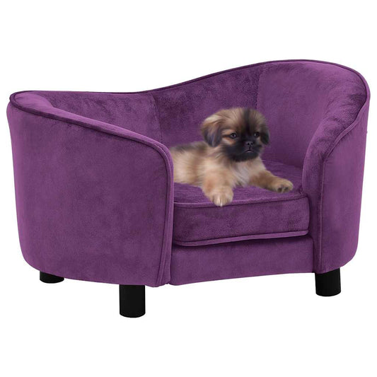 Hondenbank 69x49x40 cm pluche bordeauxrood is nu te koop bij PeponiXL, paradijselijk wonen!