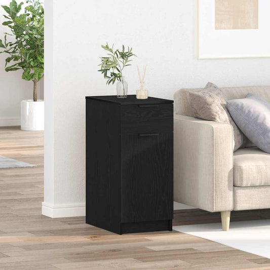 Kantoor kast Zwart Eiken 33 x 50 x 75 cm Bewerkt hout is nu te koop bij PeponiXL, paradijselijk wonen!