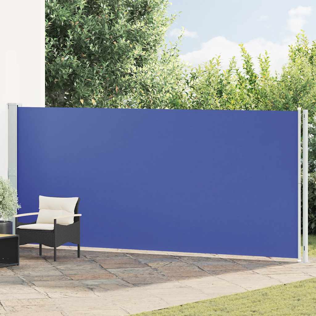 Tuinscherm uittrekbaar 180x600 cm blauw is nu te koop bij PeponiXL, paradijselijk wonen!