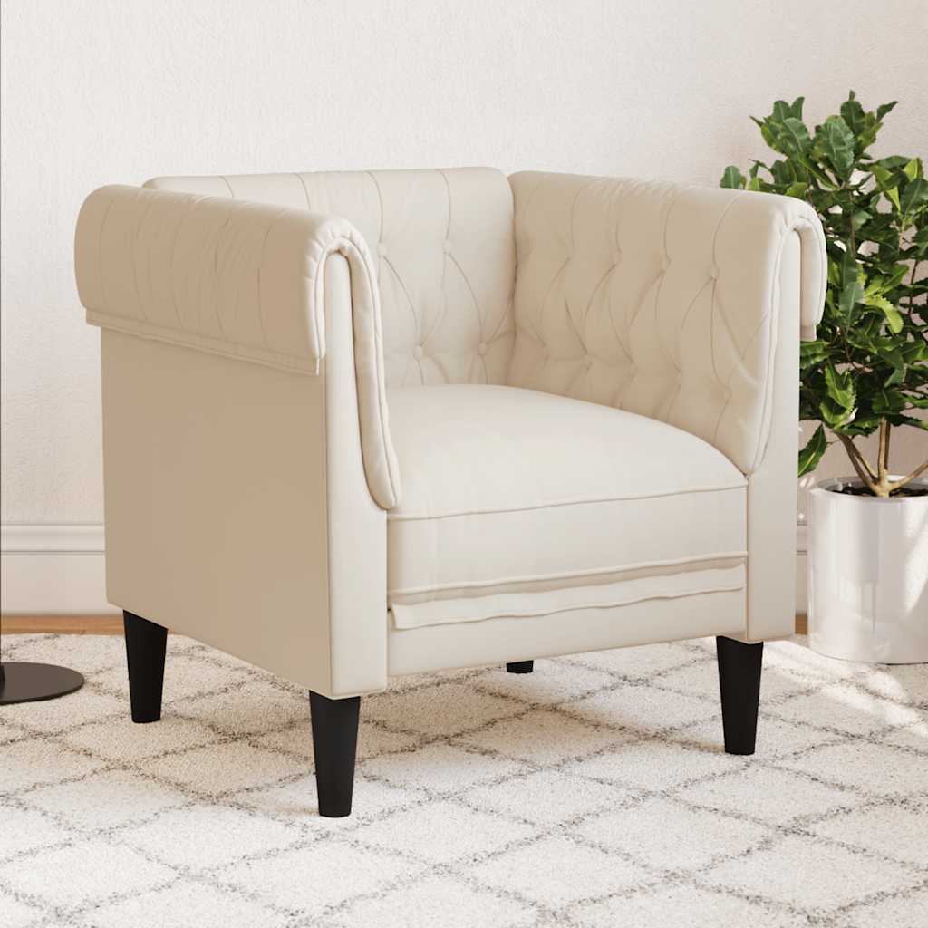 Fauteuil Chesterfield-stijl linnen is nu te koop bij PeponiXL, paradijselijk wonen!