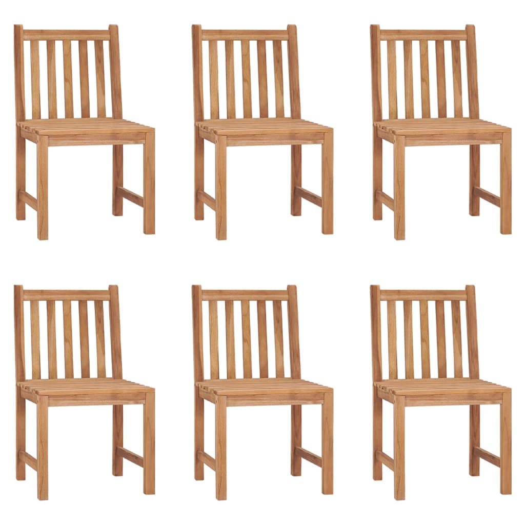 Tuinstoelen 6 st massief teakhout is nu te koop bij PeponiXL, paradijselijk wonen!