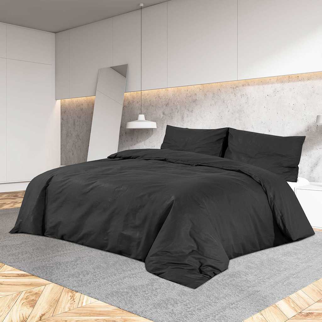 Dekbedovertrekset 135x200 cm katoen zwart is nu te koop bij PeponiXL, paradijselijk wonen!