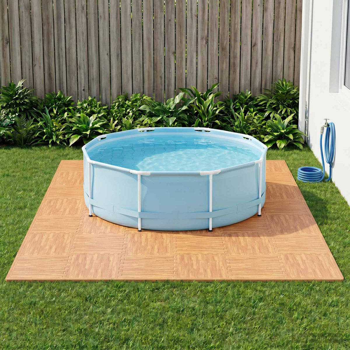 Zwembad Grondmat 6 pcs Hout 2,16 m² EVA Schuim is nu te koop bij PeponiXL, paradijselijk wonen!