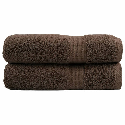 Handdoeken SOLUND 2 st 600 g/m² 50x100 cm bruin is nu te koop bij PeponiXL, paradijselijk wonen!