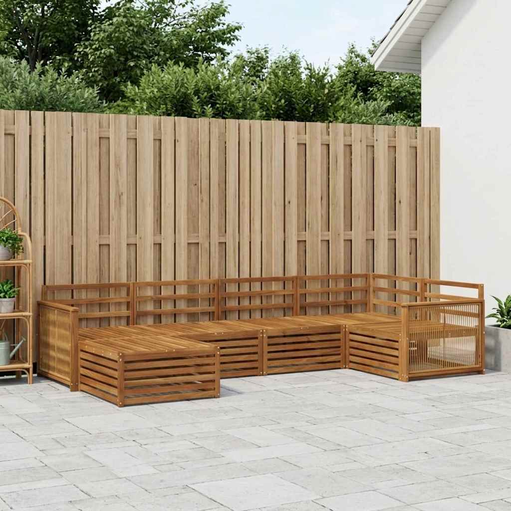 Buiten bankenset 6 pcs Naturel is nu te koop bij PeponiXL, paradijselijk wonen!