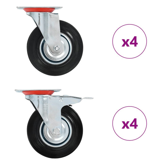 8 st Zwenkwielen 125 mm is nu te koop bij PeponiXL, paradijselijk wonen!