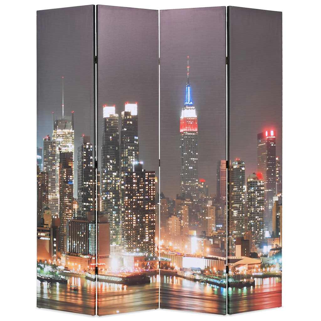 Kamerscherm inklapbaar New York bij nacht 160x170 cm is nu te koop bij PeponiXL, paradijselijk wonen!
