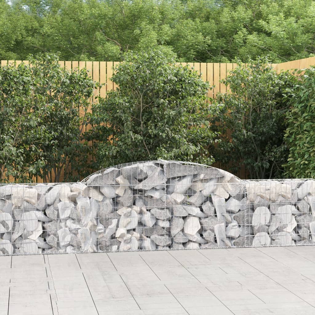 Schanskorf gewelfd 300x30x60/80 cm gegalvaniseerd ijzer is nu te koop bij PeponiXL, paradijselijk wonen!
