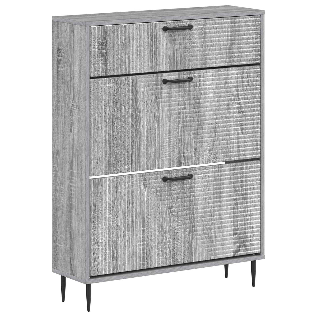 Schoenenkast HAARLEM 78 x 24 x 103 cm Bewerkt hout Grijs Sonoma is nu te koop bij PeponiXL, paradijselijk wonen!