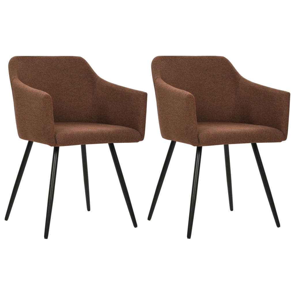 Eetkamerstoelen 2 st stof bruin is nu te koop bij PeponiXL, paradijselijk wonen!