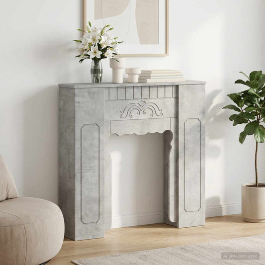 Haardomlijsting Betongrijs 93 x 20 x 89 cm Bewerkt hout is nu te koop bij PeponiXL, paradijselijk wonen!