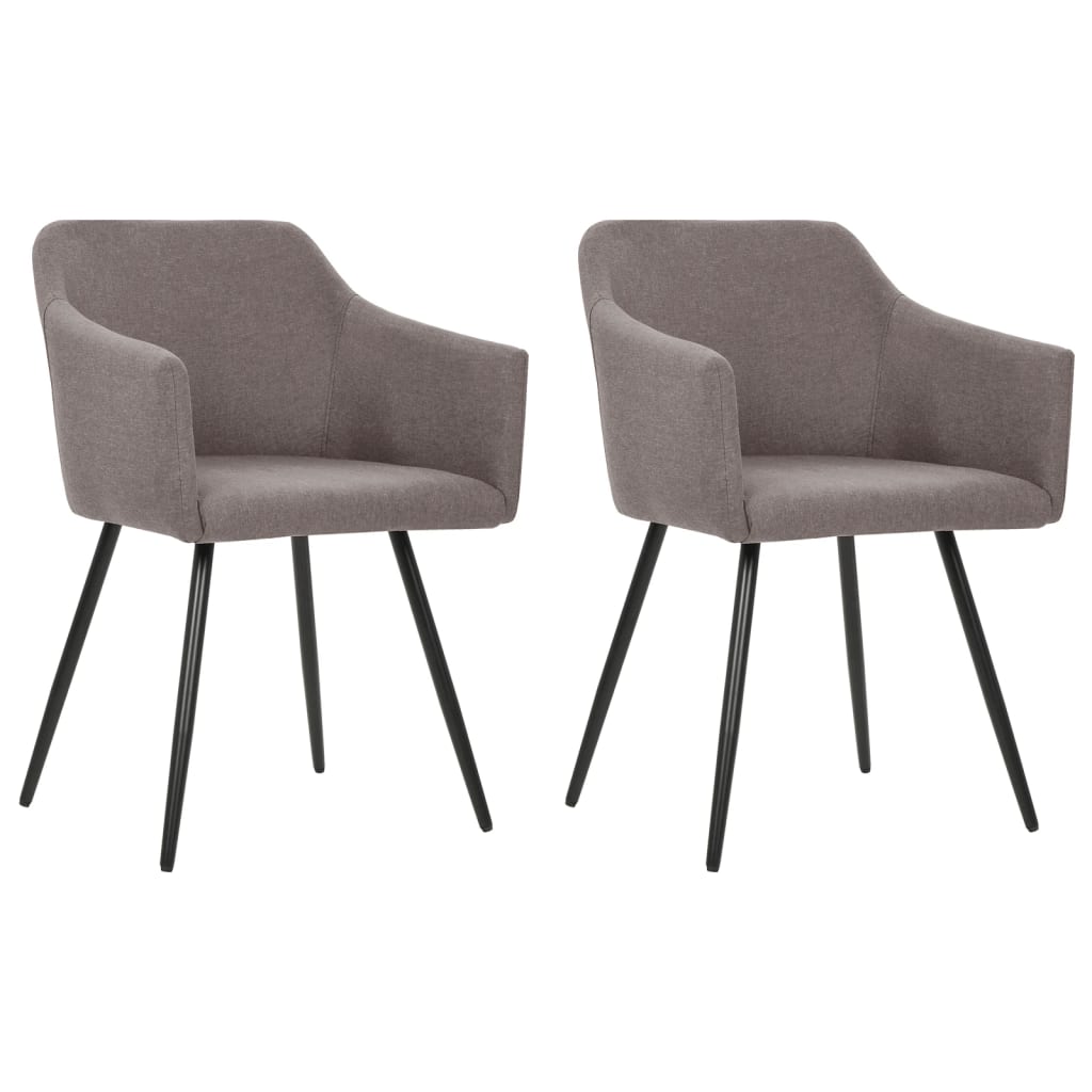 Eetkamerstoelen draaibaar 2 st stof taupe is nu te koop bij PeponiXL, paradijselijk wonen!