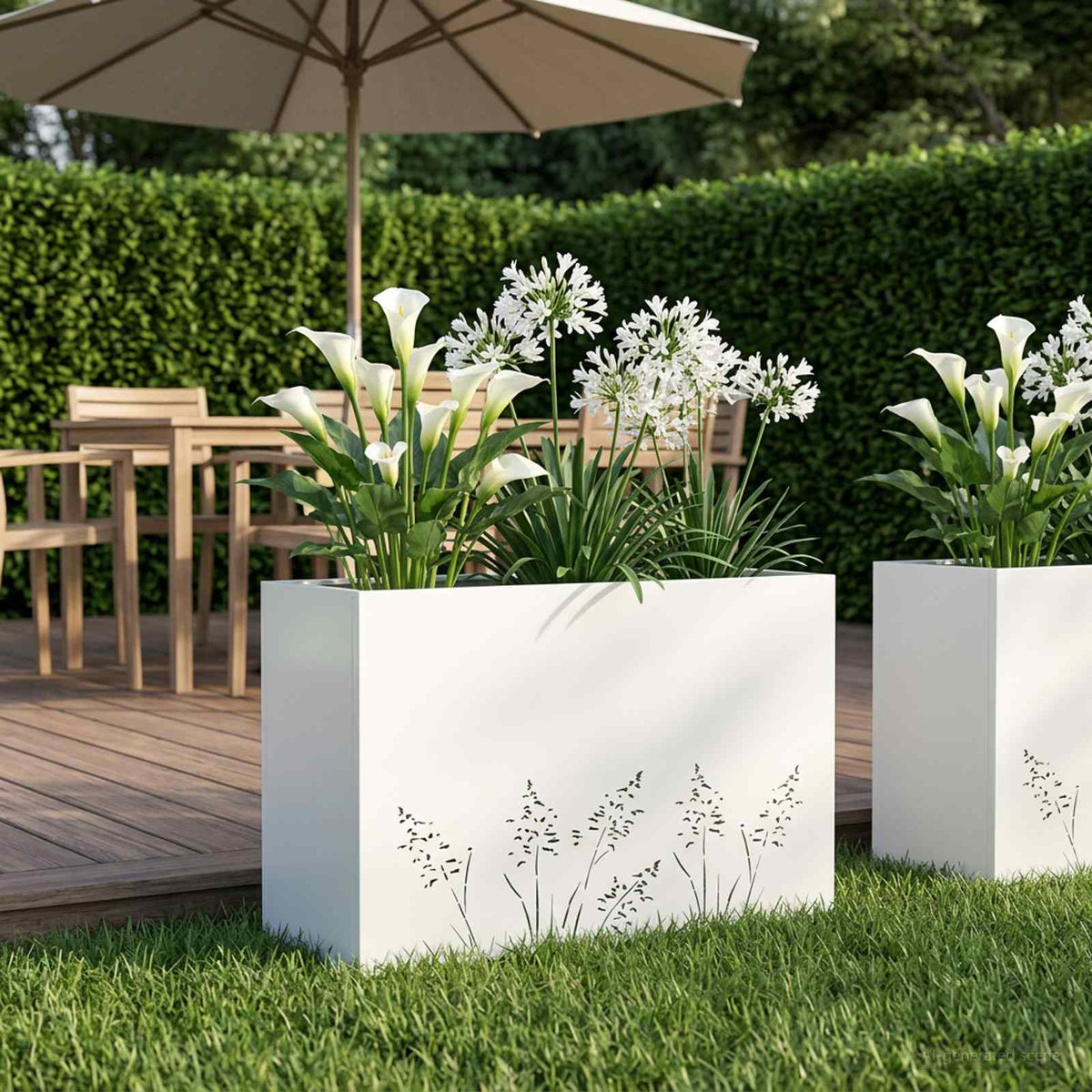 Plantenbak Wit 80 x 20 x 49 cm Koudgewalst staal is nu te koop bij PeponiXL, paradijselijk wonen!