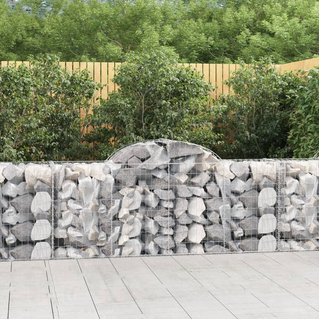 Schanskorven 40 st gewelfd 200x50x80/100 cm ijzer is nu te koop bij PeponiXL, paradijselijk wonen!